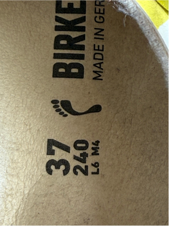 Birkenstock Arizona Monstera White/Lime Sour Birko-Flor Sandals EU 37 US 6 - Picture 9 of 9